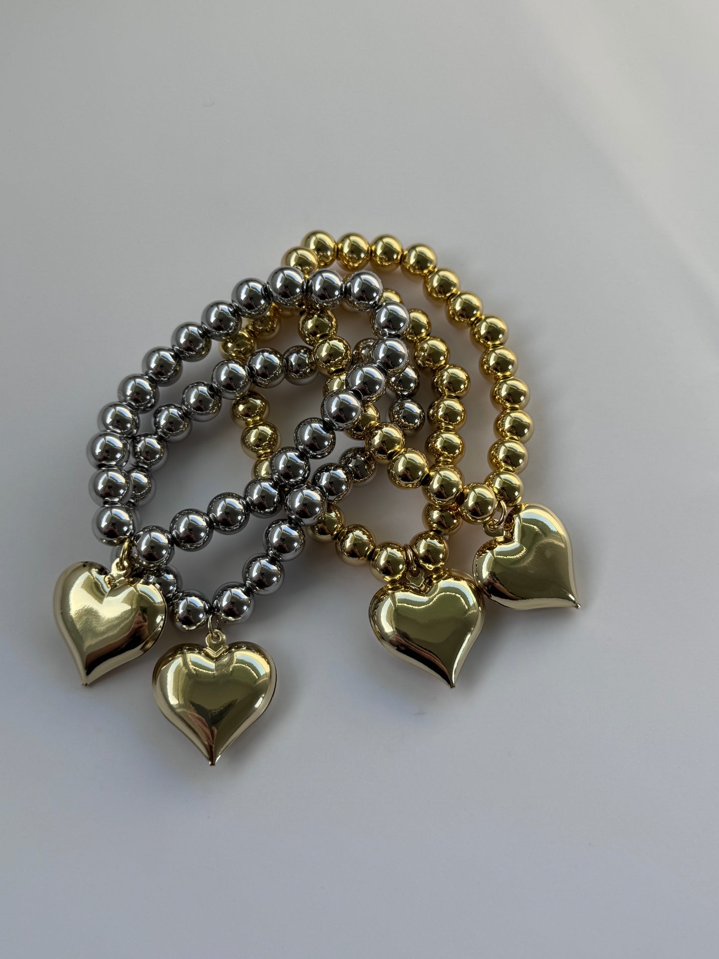 Heart charm bracelet